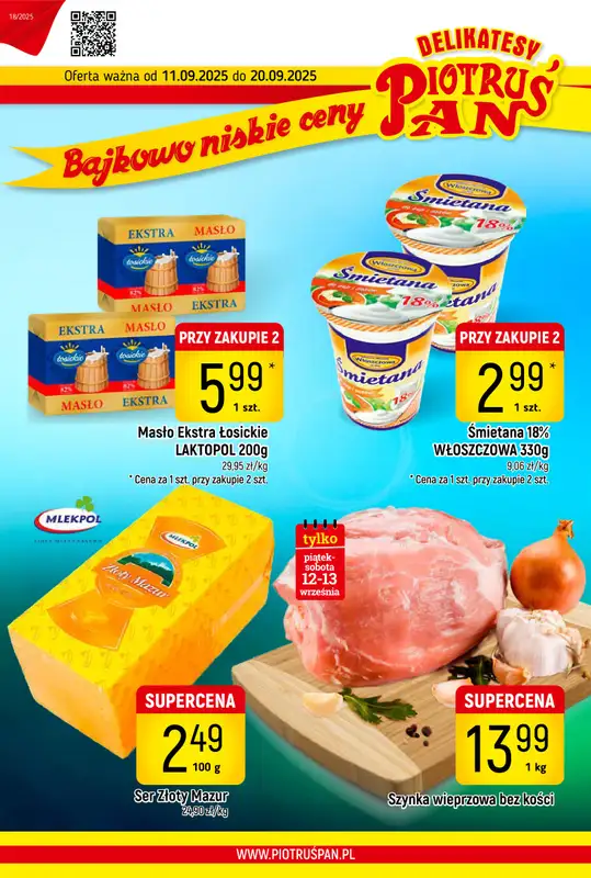 Delikatesy Piotruś Pan - gazetka promocyjna Gazetka od czwartku 11.09 do soboty 20.09