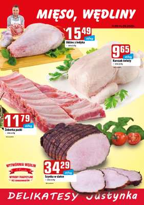 Delikatesy Justynka - gazetka promocyjna Plakaty promocyjne od czwartku 11.09 do niedzieli 14.09