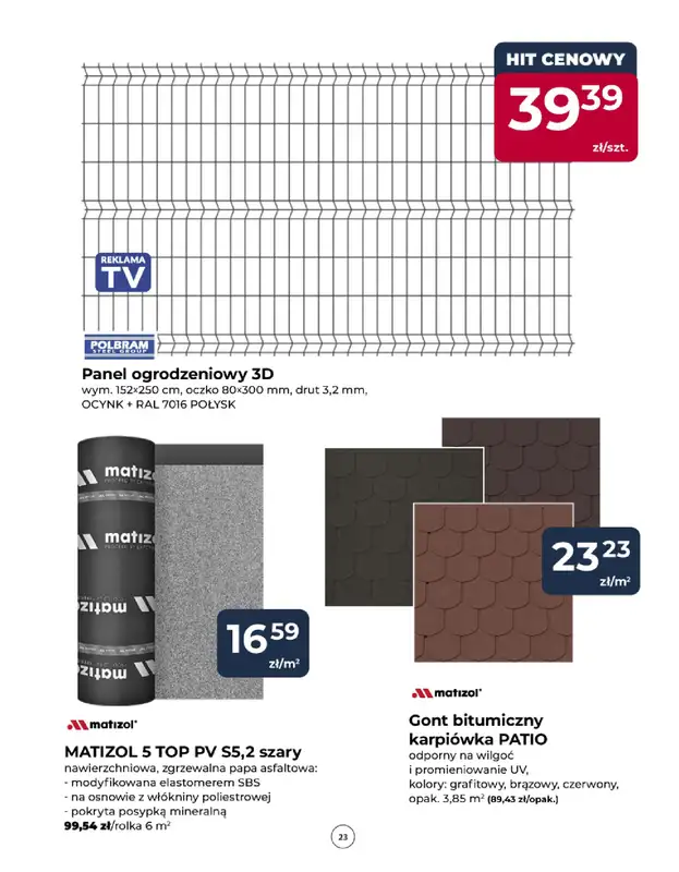 PSB Mrówka - gazetka promocyjna Gazetka od czwartku 11.09 do soboty 20.09 - strona 23