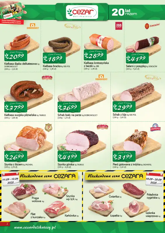 CEZAR Delikatesy - gazetka promocyjna Gazetka od czwartku 11.09 do środy 24.09 - strona 2