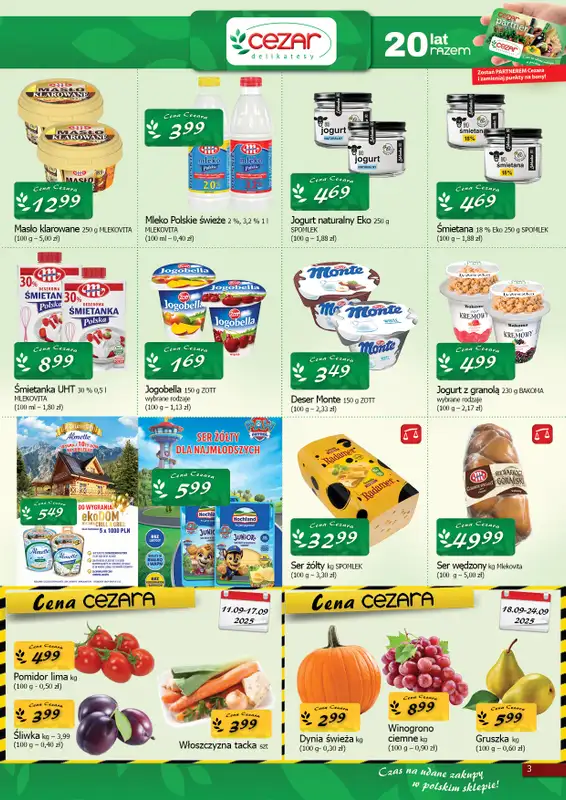 CEZAR Delikatesy - gazetka promocyjna Gazetka od czwartku 11.09 do środy 24.09 - strona 3