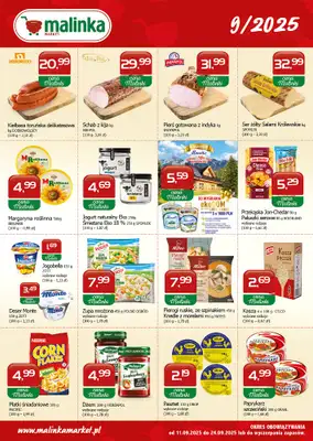 MALINKA - gazetka promocyjna Gazetka od czwartku 11.09 do środy 24.09 MALINKA - gazetka promocyjna Gazetka od czwartku 11.09 do środy 24.09