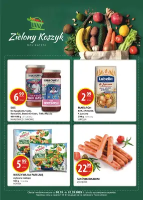 Zielony Koszyk - gazetka promocyjna Gazetka od czwartku 11.09 do soboty 20.09 Zielony Koszyk - gazetka promocyjna Gazetka od czwartku 11.09 do soboty 20.09