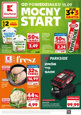 Kaufland - gazetka promocyjna Mocny Start od poniedziałku 15.09 do środy 17.09