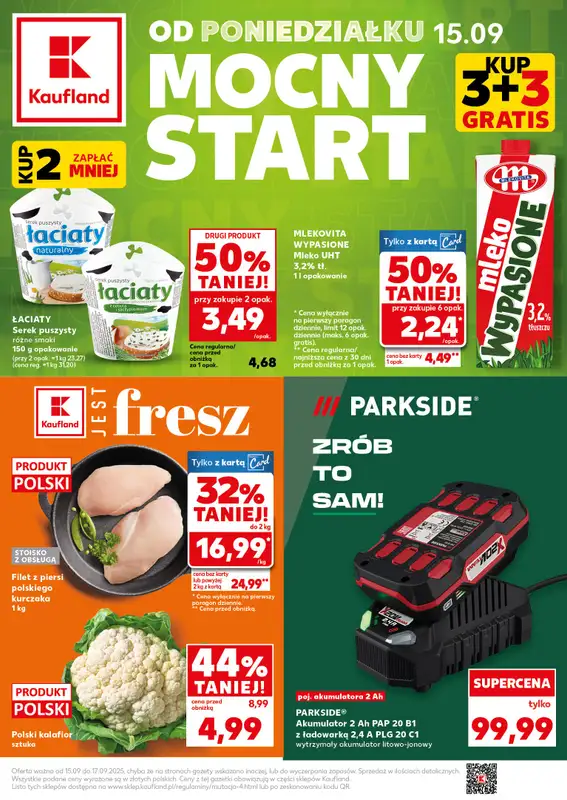 Kaufland - gazetka promocyjna Mocny Start od poniedziałku 15.09 do środy 17.09