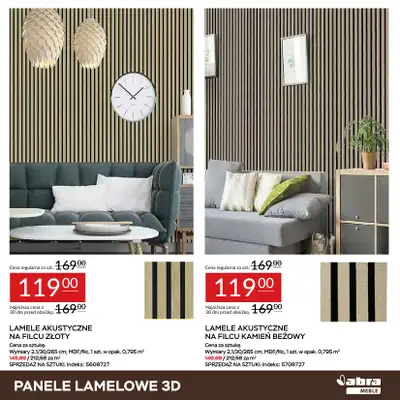 Abra Meble - gazetka promocyjna Mega okazje na panele od piątku 12.09 do czwartku 25.09 - strona 15 Abra Meble - gazetka promocyjna Mega okazje na panele od piątku 12.09 do czwartku 25.09 - strona 15