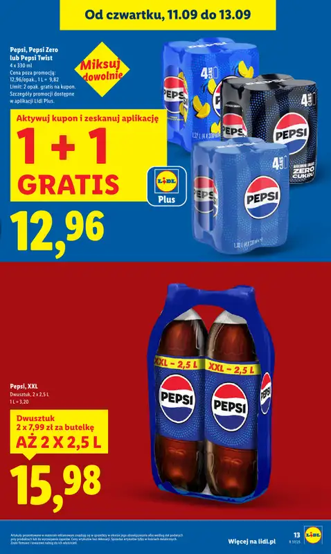 Lidl - gazetka promocyjna Oferta od czwartku od czwartku 11.09 do soboty 13.09 - strona 13