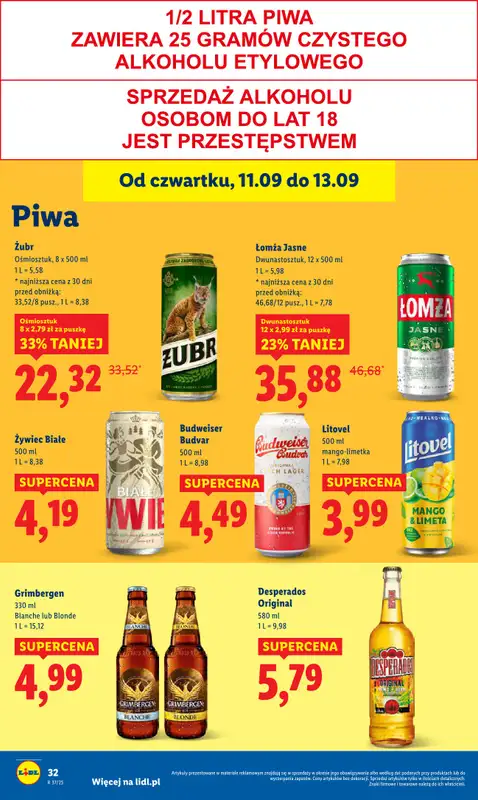 Lidl - gazetka promocyjna Oferta od czwartku od czwartku 11.09 do soboty 13.09 - strona 36