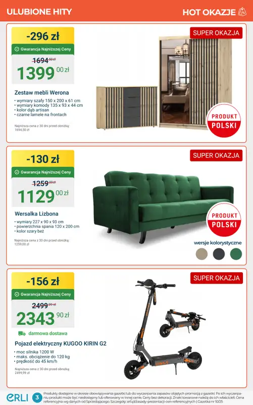 Erli - gazetka promocyjna Zobacz HOT OKAZJE! od poniedziałku 15.09 do niedzieli 28.09 - strona 3