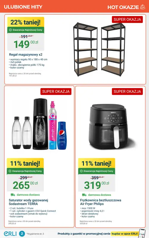 Erli - gazetka promocyjna Zobacz HOT OKAZJE! od poniedziałku 15.09 do niedzieli 28.09 - strona 2