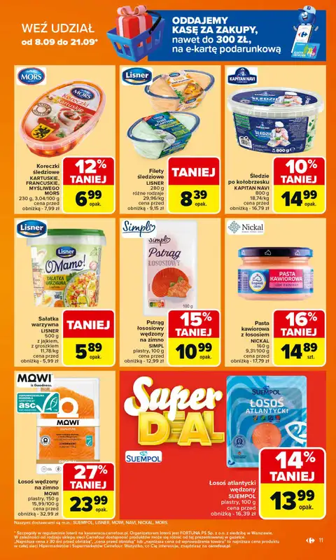 Carrefour Market - gazetka promocyjna Gazetka Carrefour Market od poniedziałku od poniedziałku 15.09 do soboty 20.09 - strona 11