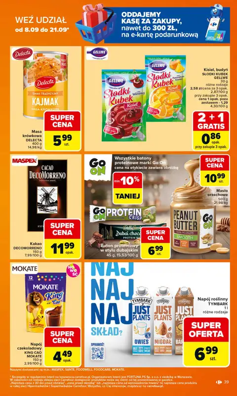 Carrefour Market - gazetka promocyjna Gazetka Carrefour Market od poniedziałku od poniedziałku 15.09 do soboty 20.09 - strona 39