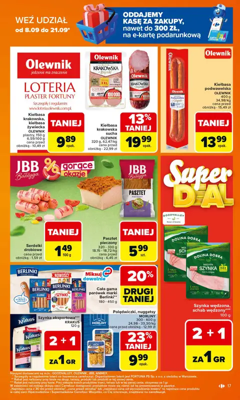 Carrefour Market - gazetka promocyjna Gazetka Carrefour Market od poniedziałku od poniedziałku 15.09 do soboty 20.09 - strona 17