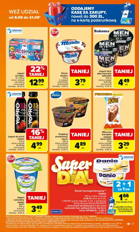 Carrefour Market - gazetka promocyjna Gazetka Carrefour Market od poniedziałku od poniedziałku 15.09 do soboty 20.09 - strona 21