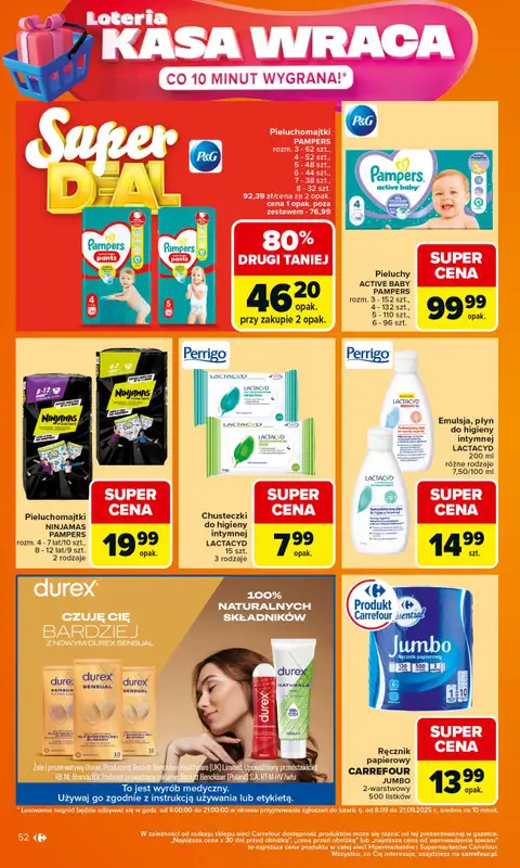 Carrefour Market - gazetka promocyjna Gazetka Carrefour Market od poniedziałku od poniedziałku 15.09 do soboty 20.09 - strona 52