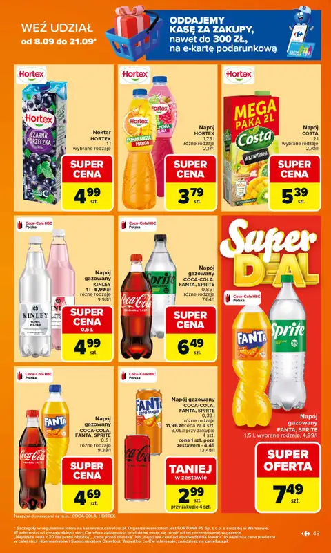 Carrefour Market - gazetka promocyjna Gazetka Carrefour Market od poniedziałku od poniedziałku 15.09 do soboty 20.09 - strona 43