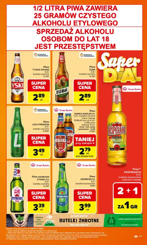 Carrefour Market - gazetka promocyjna Gazetka Carrefour Market od poniedziałku od poniedziałku 15.09 do soboty 20.09 - strona 47