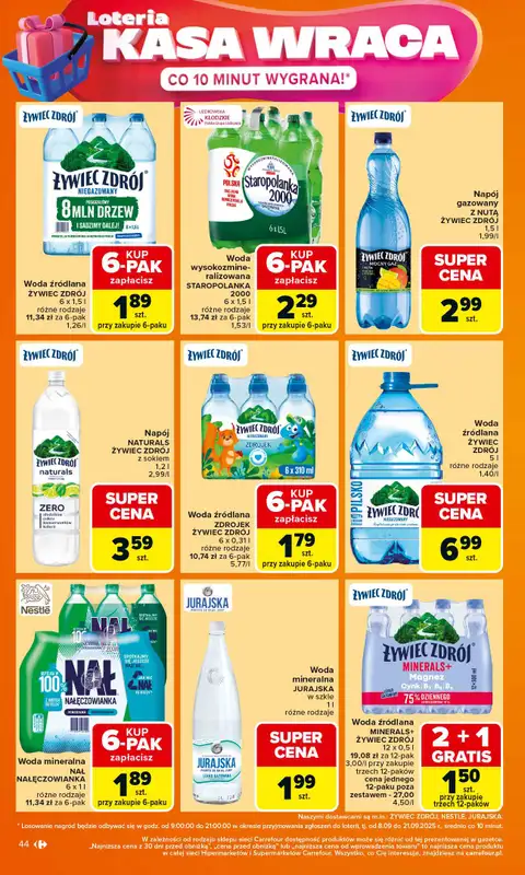 Carrefour Market - gazetka promocyjna Gazetka Carrefour Market od poniedziałku od poniedziałku 15.09 do soboty 20.09 - strona 44