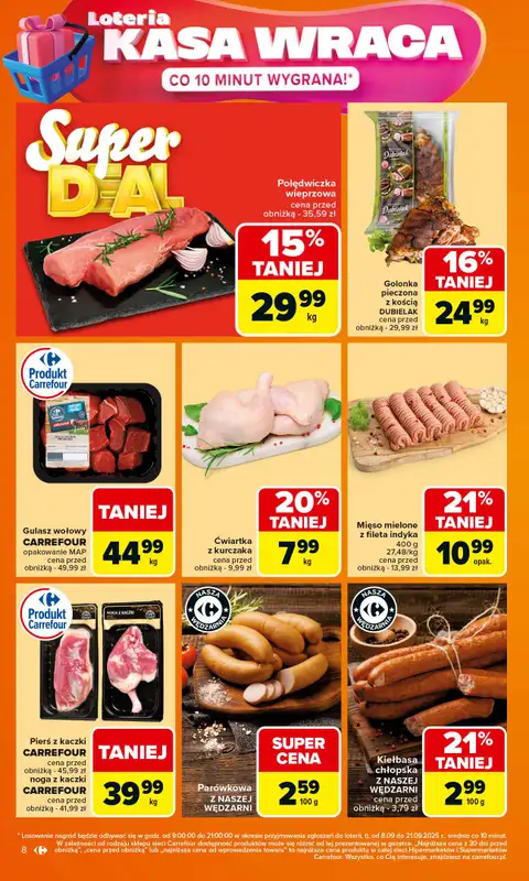 Carrefour Market - gazetka promocyjna Gazetka Carrefour Market od poniedziałku od poniedziałku 15.09 do soboty 20.09 - strona 8