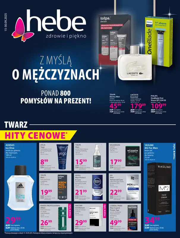 Hebe - gazetka promocyjna Ulotka od poniedziałku 15.09 do wtorku 30.09