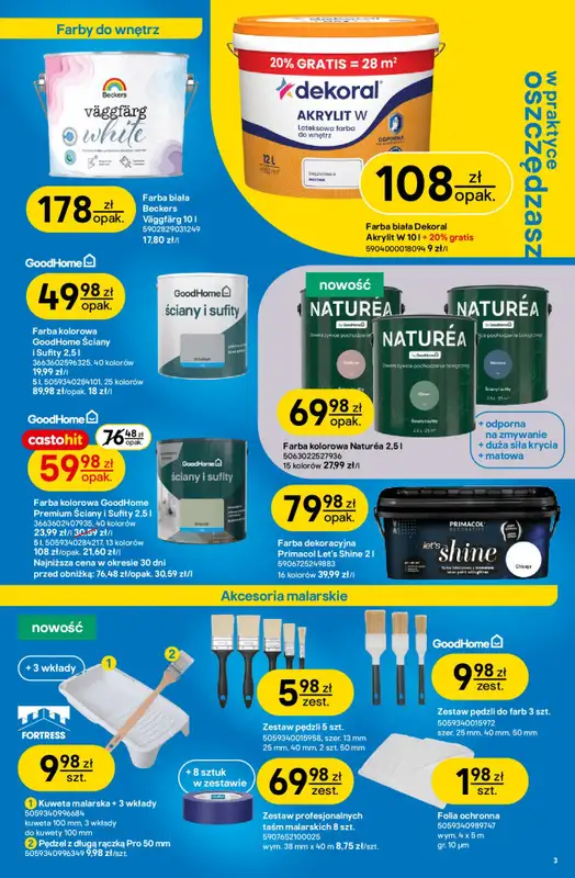 Castorama - gazetka promocyjna Gazetka od środy 03.09 do wtorku 23.09 - strona 3