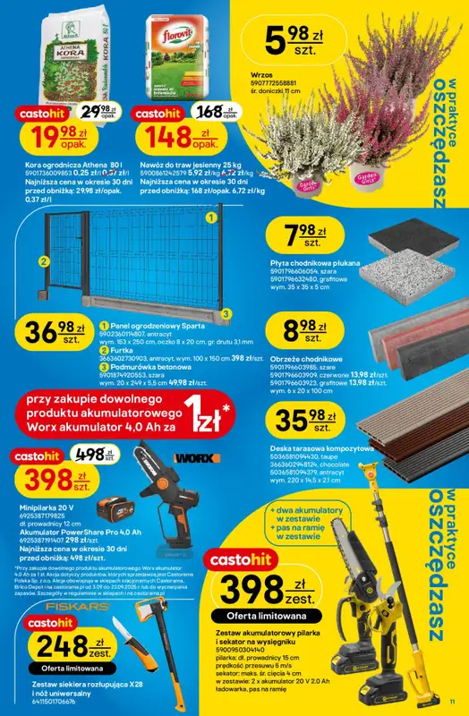 Castorama - gazetka promocyjna Gazetka od środy 03.09 do wtorku 23.09 - strona 11