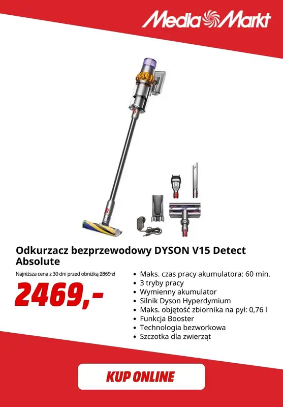 Media Markt - gazetka promocyjna Odkurzacze bezprzewodowe w super cenach! od poniedziałku 15.09 do środy 24.09 - strona 6