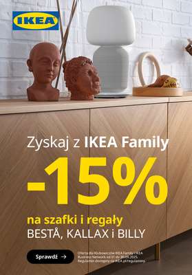 IKEA - gazetka promocyjna -15% na szafy i regały! od poniedziałku 01.09 do wtorku 30.09