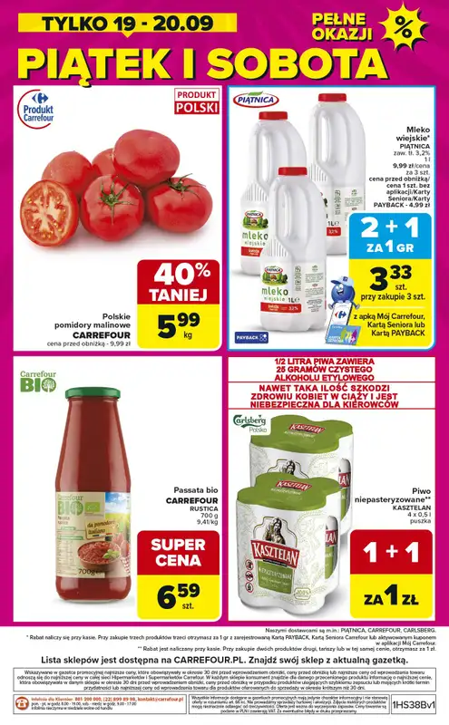 Carrefour Market - gazetka promocyjna Gazetka Weekend promek już od czwartku od czwartku 18.09 do soboty 20.09 - strona 8