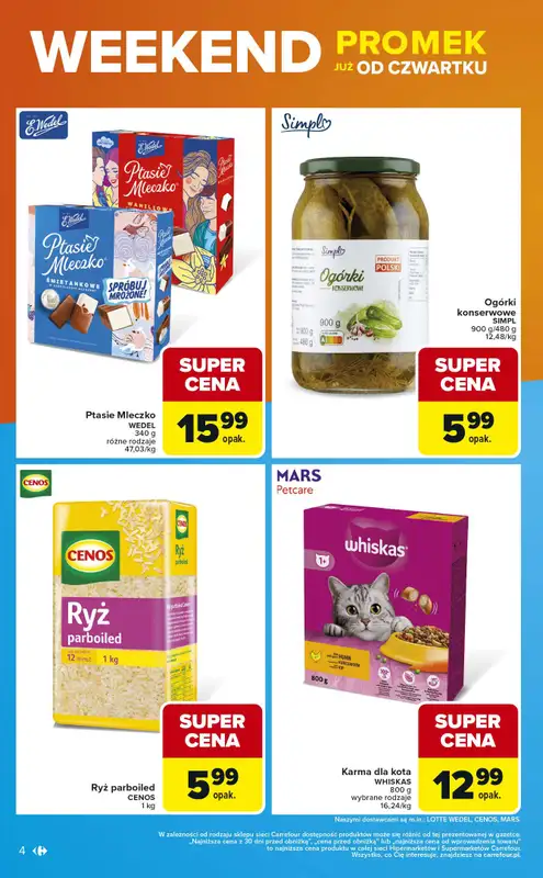 Carrefour Market - gazetka promocyjna Gazetka Weekend promek już od czwartku od czwartku 18.09 do soboty 20.09 - strona 4