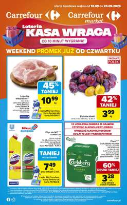 Carrefour Market - gazetka promocyjna Gazetka Weekend promek już od czwartku od czwartku 18.09 do soboty 20.09