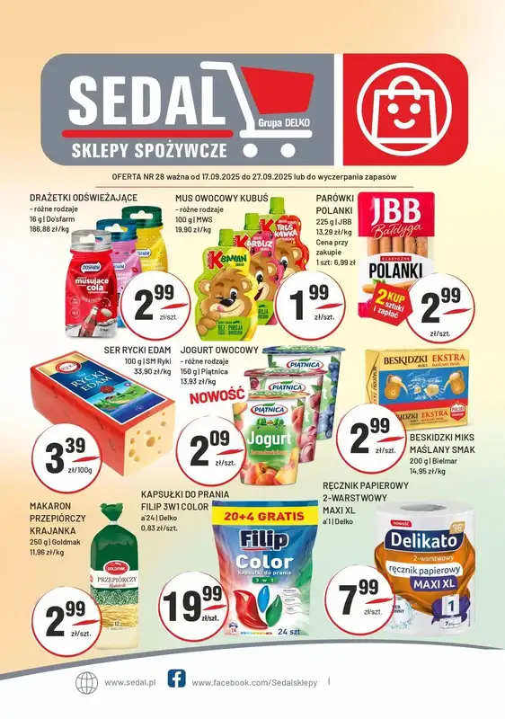 Sedal - gazetka promocyjna Gazetka od środy 17.09 do soboty 27.09
