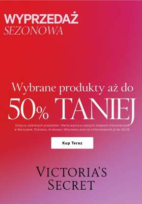Victoria's Secret - gazetka promocyjna Wyprzedaż do -50% na wybrane produkty od wtorku 16.09 do wtorku 30.09
