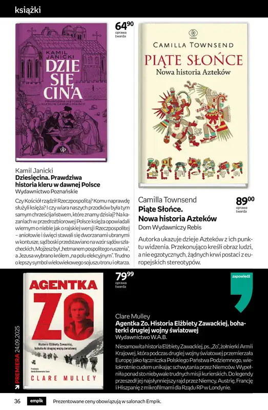 Empik - gazetka promocyjna Tom kultury: książki od środy 10.09 do wtorku 23.09 - strona 36