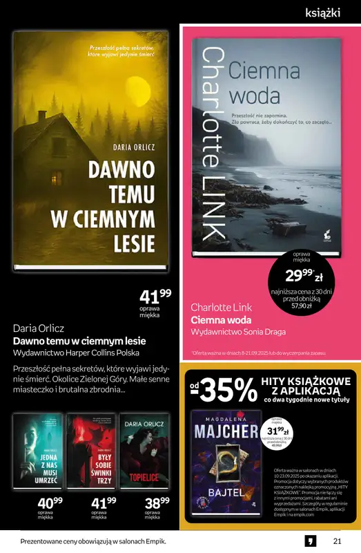 Empik - gazetka promocyjna Tom kultury: książki od środy 10.09 do wtorku 23.09 - strona 21