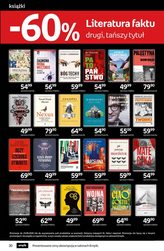 Empik - gazetka promocyjna Tom kultury: książki od środy 10.09 do wtorku 23.09 - strona 30
