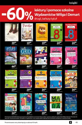 Empik - gazetka promocyjna Tom kultury: książki od środy 10.09 do wtorku 23.09 - strona 43 Empik - gazetka promocyjna Tom kultury: książki od środy 10.09 do wtorku 23.09 - strona 43