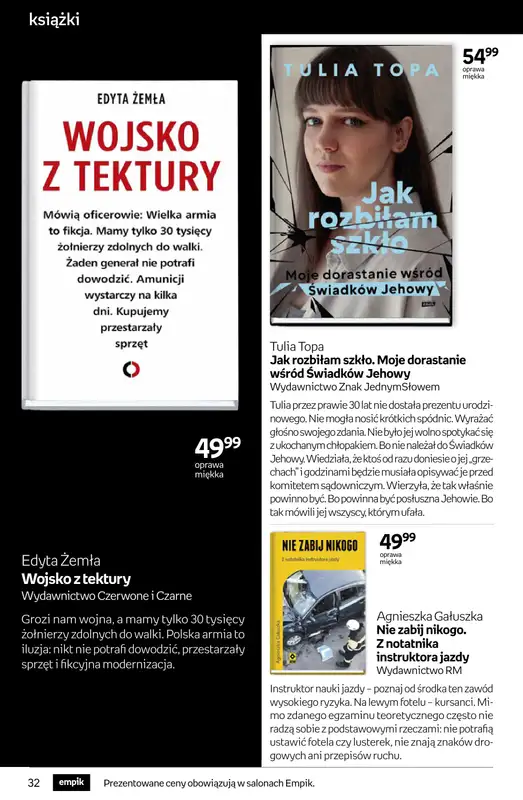 Empik - gazetka promocyjna Tom kultury: książki od środy 10.09 do wtorku 23.09 - strona 32