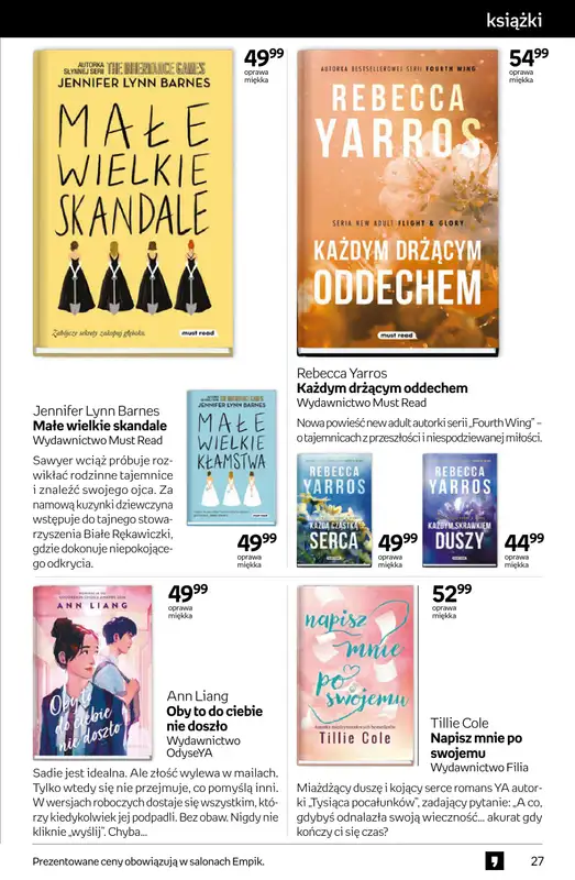 Empik - gazetka promocyjna Tom kultury: książki od środy 10.09 do wtorku 23.09 - strona 27