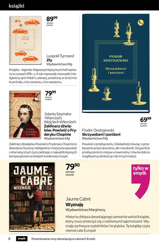 Empik - gazetka promocyjna Tom kultury: książki od środy 10.09 do wtorku 23.09 - strona 8