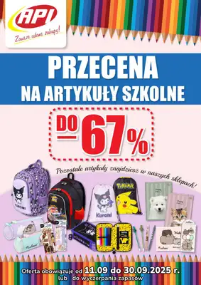 API Market - gazetka promocyjna Plakat promocyjny od wtorku 16.09 do wtorku 30.09 API Market - gazetka promocyjna Plakat promocyjny od wtorku 16.09 do wtorku 30.09