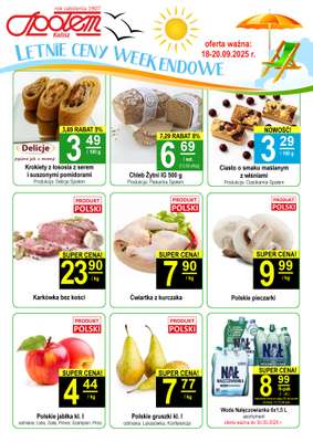 Społem - Blisko i Korzystnie - gazetka promocyjna Plakat promocyjny PSS Kalisz od czwartku 18.09 do soboty 20.09