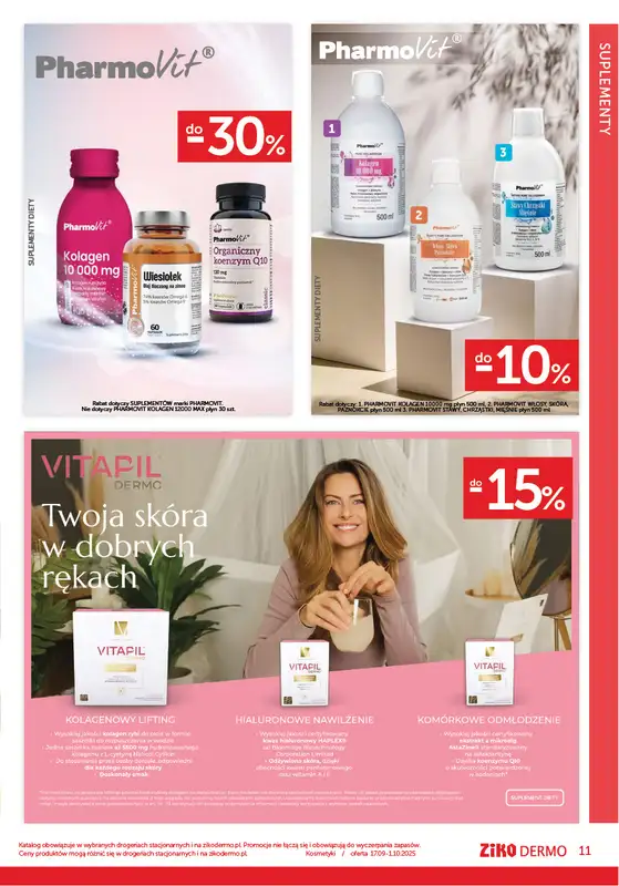 Ziko Dermo - gazetka promocyjna Gazetka od środy 17.09 do środy 01.10 - strona 11