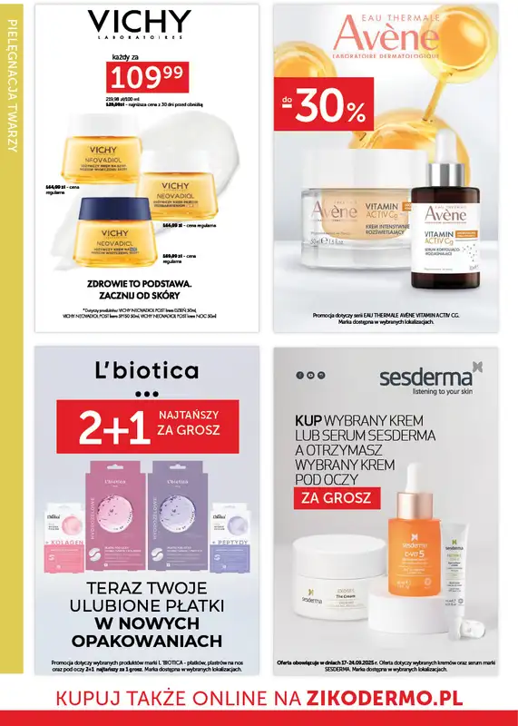 Ziko Dermo - gazetka promocyjna Gazetka od środy 17.09 do środy 01.10 - strona 12