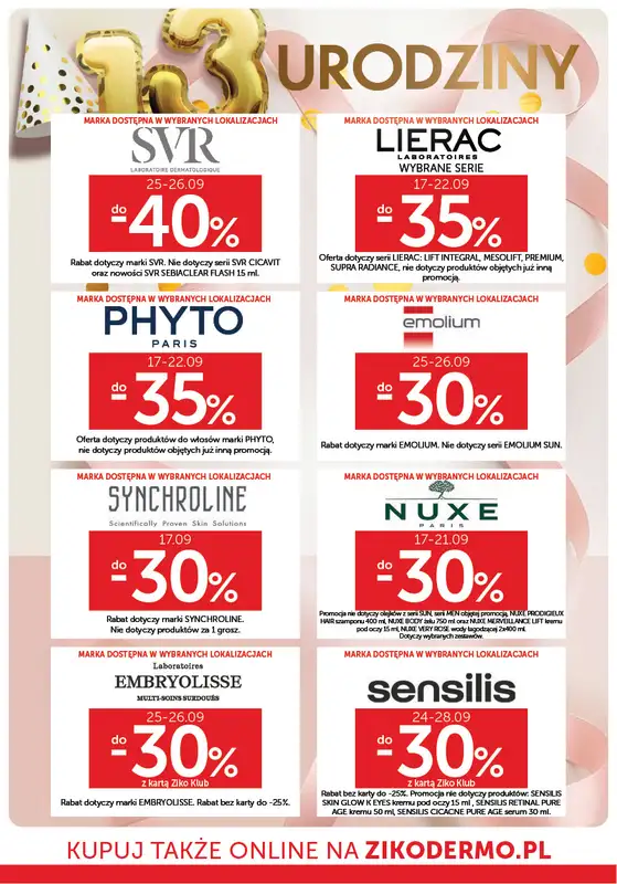 Ziko Dermo - gazetka promocyjna Gazetka od środy 17.09 do środy 01.10 - strona 14