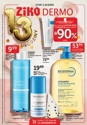 Ziko Dermo - gazetka promocyjna Gazetka od środy 17.09 do środy 01.10