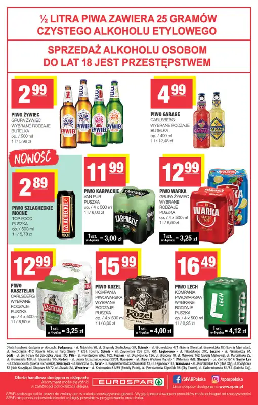SPAR - gazetka promocyjna Gazetka Eurospar od środy 24.09 do niedzieli 05.10 - strona 16