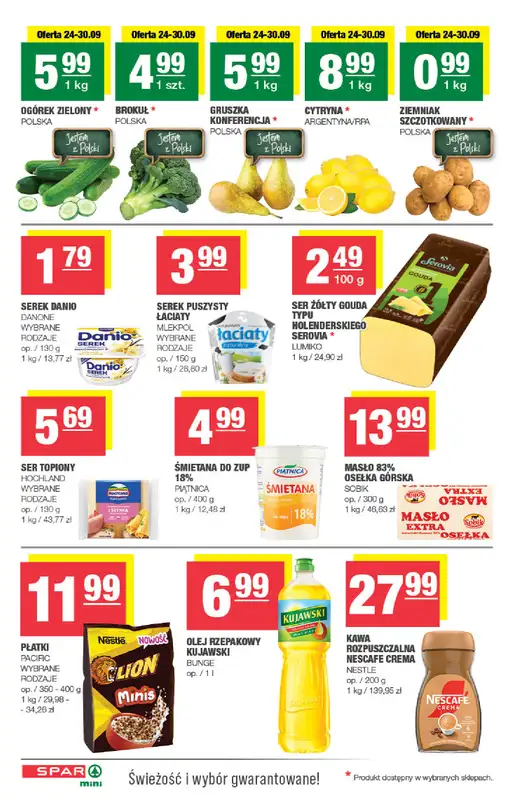 SPAR - gazetka promocyjna Gazetka Spar Mini od środy 24.09 do niedzieli 05.10 - strona 2