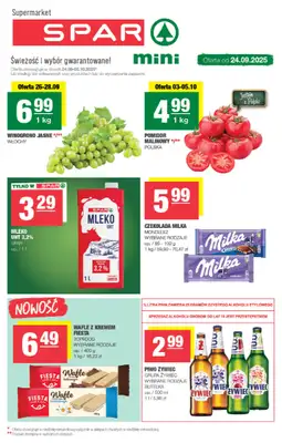 SPAR - gazetka promocyjna Gazetka Spar Mini od środy 24.09 do niedzieli 05.10