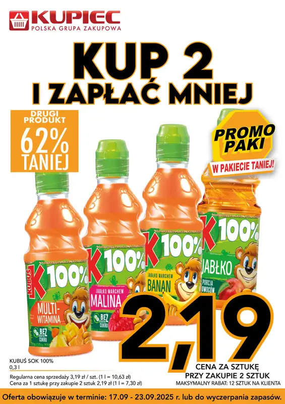 Kupiec - gazetka promocyjna Promopaki od środy 17.09 do wtorku 23.09 - strona 7